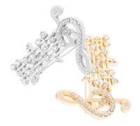 Alipis Spilla Decorativa a Forma di Nota Musicale 2 Pezzi Clip Anti-Esposizione in Metallo per Donna da Abbinare a Borse e Abbigliamento