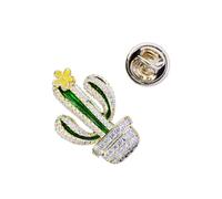 Alipis Spilla Donna Elegante a Forma di Cactus in Rame Design Decorativo per Abiti e Sciarpe, Accessorio un Look Raffinato e Originale