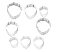 Alipis Stampi in Acciaio Inox per Petali a Forma di Fiore, Set da 8 Pezzi per Argilla Polimerica e Ceramica, Utensili per Modellare Petali di Peonia e Rose, Accessori Sicuri