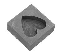 Alipis Stampo in Grafite a Forma di Cuore per Fusione Metalli, Kit Fai da Te per Fusione di Oro, Rame e Leghe, Adatto per Piccoli Volumi, Bassa Dispersione Termica, per Creazione Gioielli Artigianali