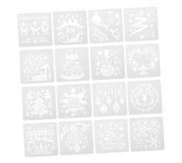 Alipis Stencil Natalizi per Dipingere 16 Pezzi in Pet Riutilizzabili per Decorazioni Pareti Finestre Porte e Album Scrapbooking Fai da Te Natale