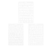 Alipis Stencil per Pittura B5 Riutilizzabili in Plastica 3 Pezzi Lettere e Numeri Grandi per Decorazioni Fai da Te su Pareti e Superfici Piane