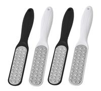 Alipis Strumenti per Pedicure 4 Pezzi in Acciaio Inox e Pp per Rimuovere Calli e Talloni Screpolati, Limette Doppia Faccia Riutilizzabili per Cura Piedi Uomini e Donne