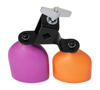 Alipis Strumento a Percussione a Blocco Tamburo Medio Bicolore Arancione e Viola Campanaccio Toni Alti e Bassi Accessorio per Batteria Design Monoblocco Bordi Lisci e Suono Naturale