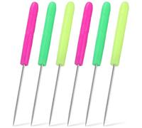 Alipis Strumento per Cucire Punteruolo 50 Pezzi, Ago per Tracciare e Quilling Fessura, Accessorio Misto Rosa Verde Giallo per Patchwork e Lavori Manuali di Cucito