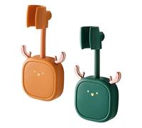 Alipis Supporti per Doccia senza Forature 2 Pezzi, Basi di Fissaggio Regolabili per Soffione Doccia, Portaoggetti da Bagno Adesivi Resistenti per Installazione Semplice e Uso Quotidiano