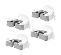 Alipis Supporti per Scope da Parete Grigio 4 Pezzi, Ganci Multifunzionali Senza Foratura Clip Antiscivolo, Organizer Porta Scope per Bagno e Cucina, Fissaggio Facile e Resistente