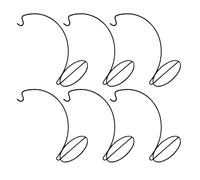 Alipis Supporto per Globo Decorativo da Tavolo in Metallo Nero Ganci Sospesi per Ornamenti da 6 Pezzi per Esposizione di Sfere di Cristallo in Casa Ufficio e Giardino