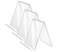 Alipis Supporto per Libri in Acrilico Trasparente 3 Pezzi, Leggio da Tavolo Espositore Trasparente per Ufficio, Scuola e Biblioteca, Organizer Porta Libri Stabile e Facile da Pulire,