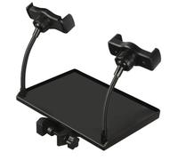 Alipis Supporto per Microfono Multiuso con Morsetto Vassoio Portaoggetti 20X14 CM in Materiale Resistente Supporto per Telefono e Scheda Audio per Ufficio Conferenze e Studi