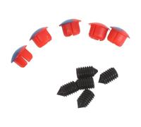 Alipis Tappi per Foro Rubinetto Lavello Cucina con Indicatori Caldo/Freddo Rossi e Blu Set 5 Pezzi con Viti Esagonali e Chiave Copriforo Compatibile per Rubinetti Miscelatori