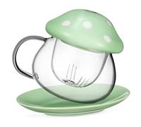 Alipis Tazza da Tè con Infusore Tè Profumati e Tisane con Sottobicchiere Multifunzionale per Dolci e Biscotti
