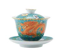 Alipis Tazze da Tè in Ceramica Verde per Infuso, Servizio Cinese | Tè Verde e Infuso, Resistente al Calore, per Incontri di Tè, Finitura Verde Ceramica