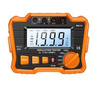 Alipis Tester Robusto Abs e Gomma di Isolamento Digitale di Resistenza Display Lcd Retroilluminato per Verifica e Manutenzione di Apparecchiature Elettriche e Generatori