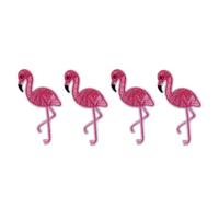 Alipis Toppe di Stoffa Fenicottero Ricamate Termoadesive 12 Pezzi Adesivi per Abiti Jeans Cappelli e Borse Decorazioni Fai da Te per Vestiti e Progetti Creativi