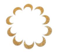 Alipis Toppe Termoadesive Luna in Zircone Oro 10 Pezzi per Decorazioni Tessuti e Borse Adesivo a Caldo, Facili da Applicare per Creare Stili Unici