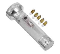 Alipis Torcia Elettrica D’Epoca in Ferro Stile Anni ’80 Portatile per Esterni con Lampadine Multiple Oggetto di Scena Vintage per Fotografia e Teatro Torcia di Emergenza Compatta