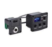 Alipis Ukulele Piezo Pickup Eq con Accordatore LCD Digitale Equalizzatore con Controllo Volume e Indicatore Batteria per Ukulele