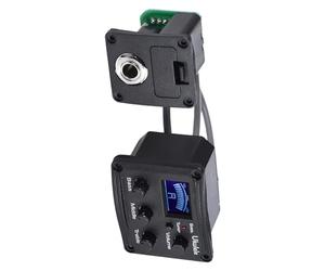 Alipis Ukulele Piezo Pickup Eq con Accordatore LCD Digitale Equalizzatore con Controllo Volume e Indicatore Batteria per Ukulele