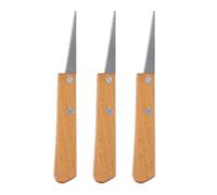 Alipis Utensili per Modellare Argilla e Scolpire Ceramica Set 3 Coltelli Manico in Legno, Lame in Acciaio Inox, Strumenti per Progetti Fai da Te e Studi d'Arte