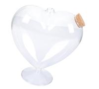 Alipis Vaso in Vetro Forma di Cuore Trasparente Tappo in Sughero Contenitore Pratico per Caramelle Snack e Piccoli Oggetti per Decorazioni Romantiche e Regalo