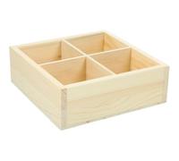 Alipis Vassoio in Legno Multi-scomparti Beige per Piante in Vaso e Vasi di Terracotta, Organizer Leggero da Tavolo per Davanzale Funzione di Protezione