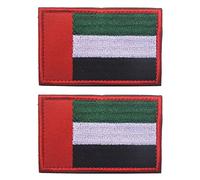 AliPlus, patch da ricamo con bandiera degli Emirati Arabi, 2 pezzi, tattico militare, per zaini e cappelli, giacche