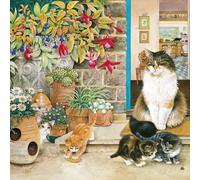 Alipson Puzzle - Puzzle Agneatha e i suoi gattini sulla porta di casa - 1000 Pezzi