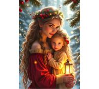 Alipson Puzzle - Puzzle Collezione Madre e figlia: Tenerezza natalizia - 1000 Pezzi