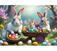 Alipson Puzzle - Puzzle Conigli di Pasqua - 500 Pezzi
