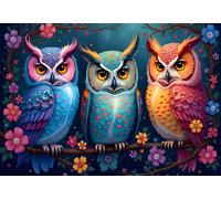 Alipson Puzzle - Puzzle Gufi e notte incantata - 1000 Pezzi