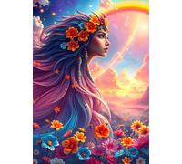 Alipson Puzzle - Puzzle Ragazza arcobaleno - 500 Pezzi