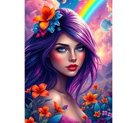 Alipson Puzzle - Puzzle Ragazza arcobaleno - 500 Pezzi