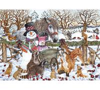 Alipson Puzzle - Puzzle Scena invernale con due pupazzi di neve - 500 Pezzi