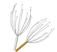 ALIQI 2 pezzi di artigli per massaggio del cuoio capelluto testa filo di massaggio artiglio polpo compensazione vena lenitivo cervello rinfrescante testa rilassante artiglio capelli (argento e oro)