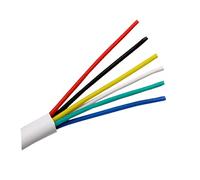 Ali's DIY - Cavo di allarme isolato in PVC bianco a 6 nuclei - Rotolo completo e lunghezze di taglio personalizzate disponibili