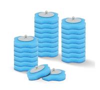 AlisaSun Kit di scopino usa e getta con supporto, sistema di pulizia WC usa e getta con 16 testine di ricambio (24 Pcs testina di pulizia)