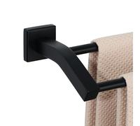 Alise Portasciugamani doppio da bagno, porta asciugamani per bagno, 61 cm in acciaio inox SUS304, supporto da parete, nero opaco, GK9009-B