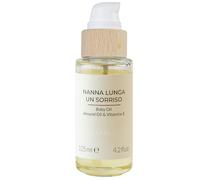 Alisea Parma Nanna Lunga un Sorriso, Olio Nutriente con mandorle dolci e Vitamina E. Per i primi massaggi al neonato, sicuro in gravidanza e alleato contro le smagliature. 125ml.