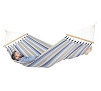 Alisio Sea Salt - amaca singola resistente alle intemperie con barra distanziatrice, blu-grigio 300 cm n/a