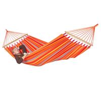 Alisio Toucan - amaca singola resistente alle intemperie con barra distanziatrice, arancione 300 cm red
