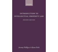 Alison Firth Jeremy Phillip Introduction to Intellectual Property La (Tascabile)