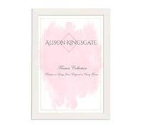 Alison Kingsgate Elegante cornice bianca 30.48x20.32 cm, piatta, classica, con plexiglas di sicurezza anteriore e ganci da appendere alla parete, cornici decorative realizzate a mano nel Regno Unito