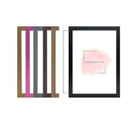 Alison Kingsgate Elegante cornice dorata, 25.4x20.32 cm, piatta, classica, con ganci sicuri in Perspex anteriore e da appendere alla parete, cornici decorative realizzate a mano britanniche