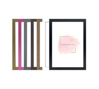 Alison Kingsgate Elegante cornice grigia A3 (29.7x42 cm), design classico piatto grigio A3 con ganci sicuri in Perspex anteriore e da appendere alla parete, cornici decorative britanniche fatte a mano