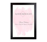 Alison Kingsgate Elegante cornice nera elegante 30.48x20.32 cm, 32x8 cm, con ganci per appendere la parete e la parte anteriore in perspex - Cornici d'arredo britanniche fatte a mano