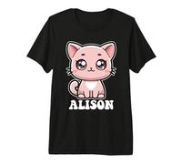 Alison - Simpatico Gattino per Ragazze, Nome Alison Maglietta Premium