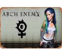 Alissa White-Gluz, Arch Enemy, War Eternal, We Will Rise, Blue Vintage Poster Metallo Targa Retro Decorazione da Parete per Caffè, Club, Cucina e Casa 20,3 x 30,5 cm Targa Poster