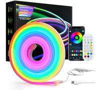ALITOVE 3M RGB+IC Neon LED Light Strip USB Powed Waterproof Dream Color Neon LED Rope Light with APP Remote Control Neon LED Strip Light for Bedroom Wall Drcor DIY Lighting
