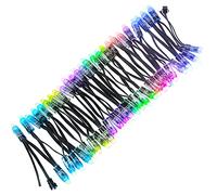 ALITOVE 50pcs DC 12V WS2811 LED Pixel 12mm Rotondo Diffuso RGB Indirizzabile Colore Sogno Rotondo LED Bullet Pixel Modulo IP68 Impermeabile per Billboard Casa Halloween Decorazione di Natale